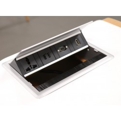 Electric Box - Flip Up (with 1 Universal Power Sockets + 2 USB Fast Charger + 1 HDMI + 1 VGA)