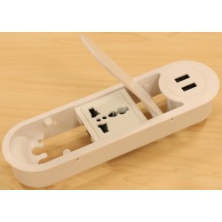Electric Box with Cable Manager 2 (with 2 USB Charger and 1 Universal Power Socket)