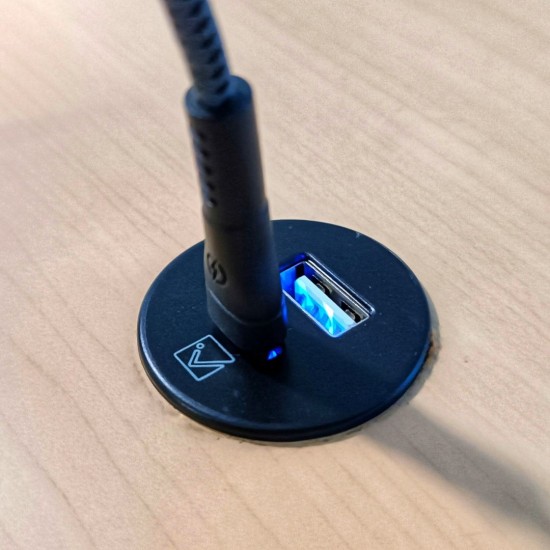 USB A & C Type Round Table Socket