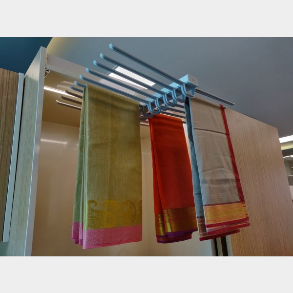 Wardrobe Pullout TrouserSaree  Soft Close Provides Creaseless storage  with removable hangers  YouTube